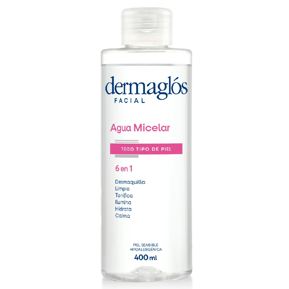 DERMAGLOS FACIAL AGUA MICELAR X 400 ML.